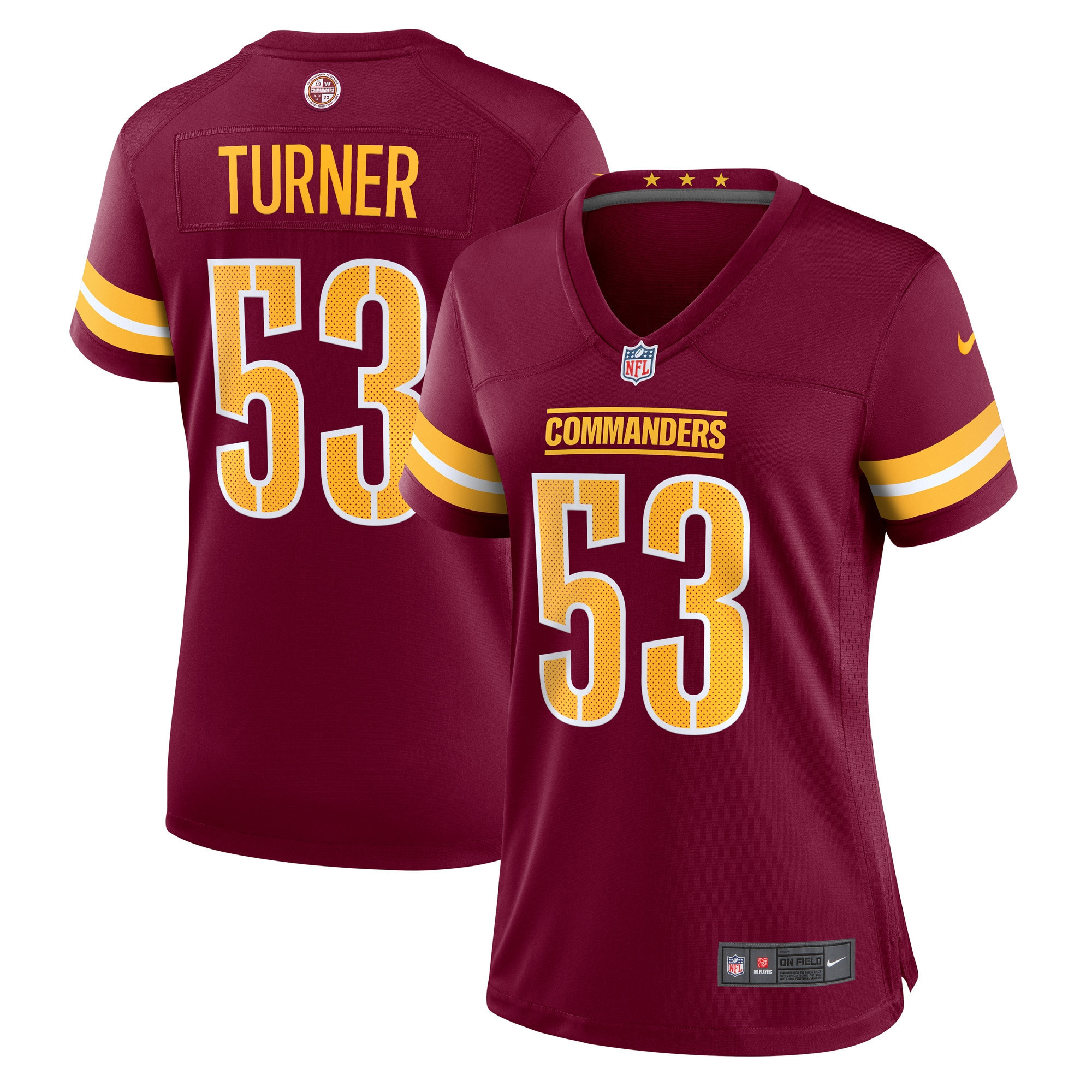 Trai Turner Washington Commanders Womens Player Game Jersey - Burgundy Nfl