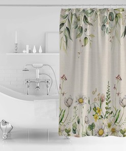 Transform your Bathroom into Farmhouse Garden with ArneCase Vintage Flowers Shower Curtain