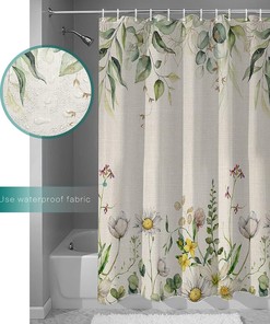 Transform your Bathroom into Farmhouse Garden with ArneCase Vintage Flowers Shower Curtain