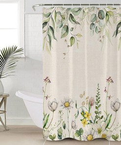 Transform your Bathroom into Farmhouse Garden with ArneCase Vintage Flowers Shower Curtain