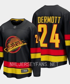 Travis Dermott 24 Vancouver Canucks 2023-24 Alternate Jersey Breakaway Black