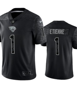 Travis Etienne 1 Jacksonville Jaguars Black Reflective Limited Jersey - Men
