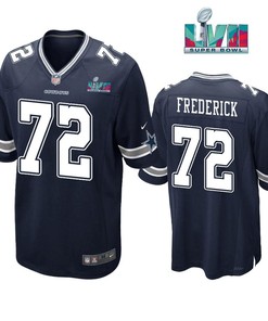 Travis Frederick 72 Dallas Cowboys Super Bowl LVII Super Bowl LVII Navy Men Game Jersey