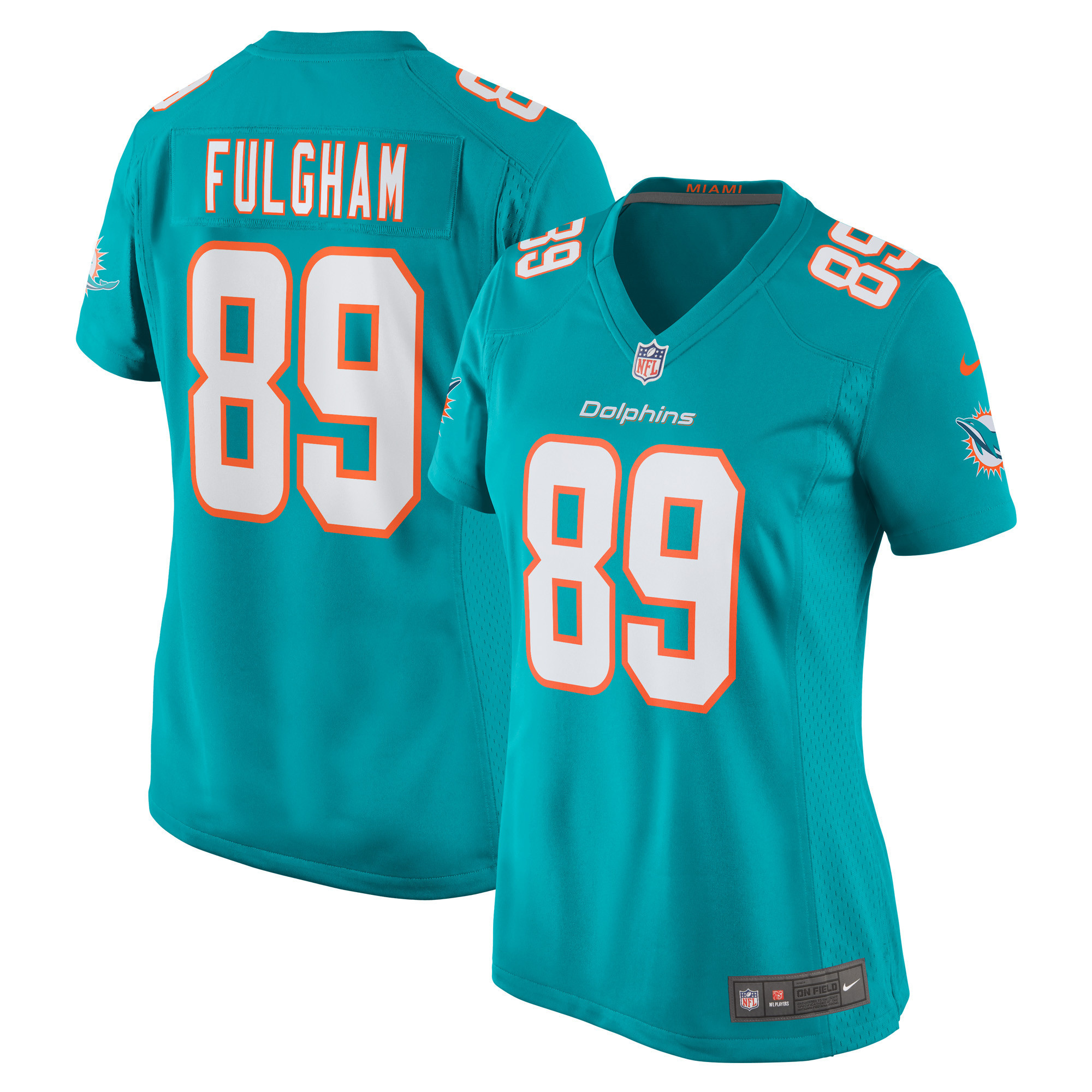 Travis Fulgham Miami Dolphins Womens Game Jersey - Aqua Nfl