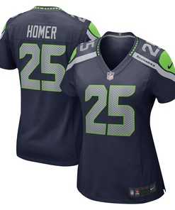 Travis Homer Seattle Seahawks Womens Game Jersey - College Navy Nfl