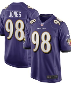 Travis Jones Baltimore Ravens Player Game Jersey - Purple