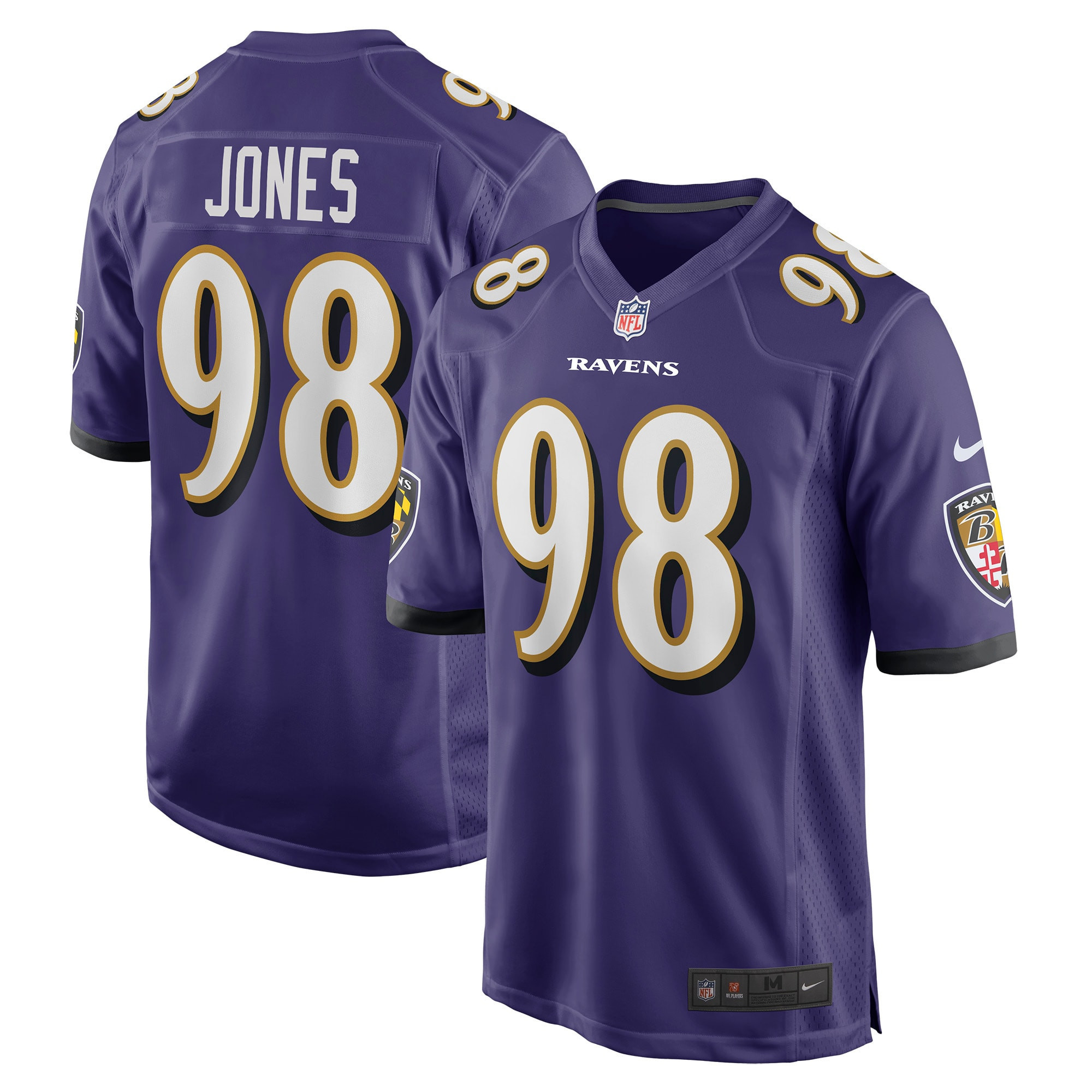 Travis Jones Baltimore Ravens Player Game Jersey - Purple Nfl