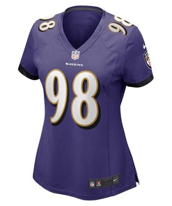 Travis Jones Baltimore Ravens Women's Player Game Jersey - Purple