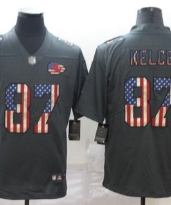 Travis Kelce #87 Kansas City Chiefs 2020 Nfl Black Us Flag Jersey Jersey