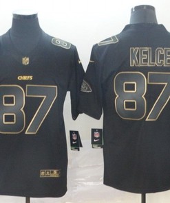Travis Kelce #87 Kansas City Chiefs Nfl Explosion Legendary Gold Black Jersey