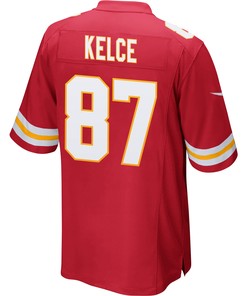 Travis Kelce 87 Kansas City Chiefs Super Bowl LVII Champions Men Game Jersey - Red