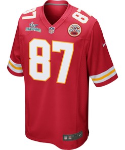 Travis Kelce 87 Kansas City Chiefs Super Bowl LVII Champions Men Game Jersey - Red
