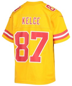 Travis Kelce 87 Kansas City Chiefs Youth Inverted Team Game Jersey - Gold