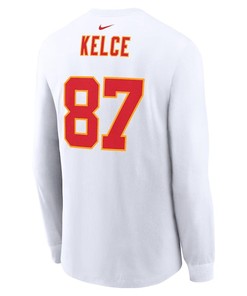 Travis Kelce Kansas City Chiefs Super Bowl LVII Long Sleeve T-Shirt - White