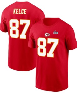 Travis Kelce Kansas City Chiefs Super Bowl LVII T-Shirt - Red