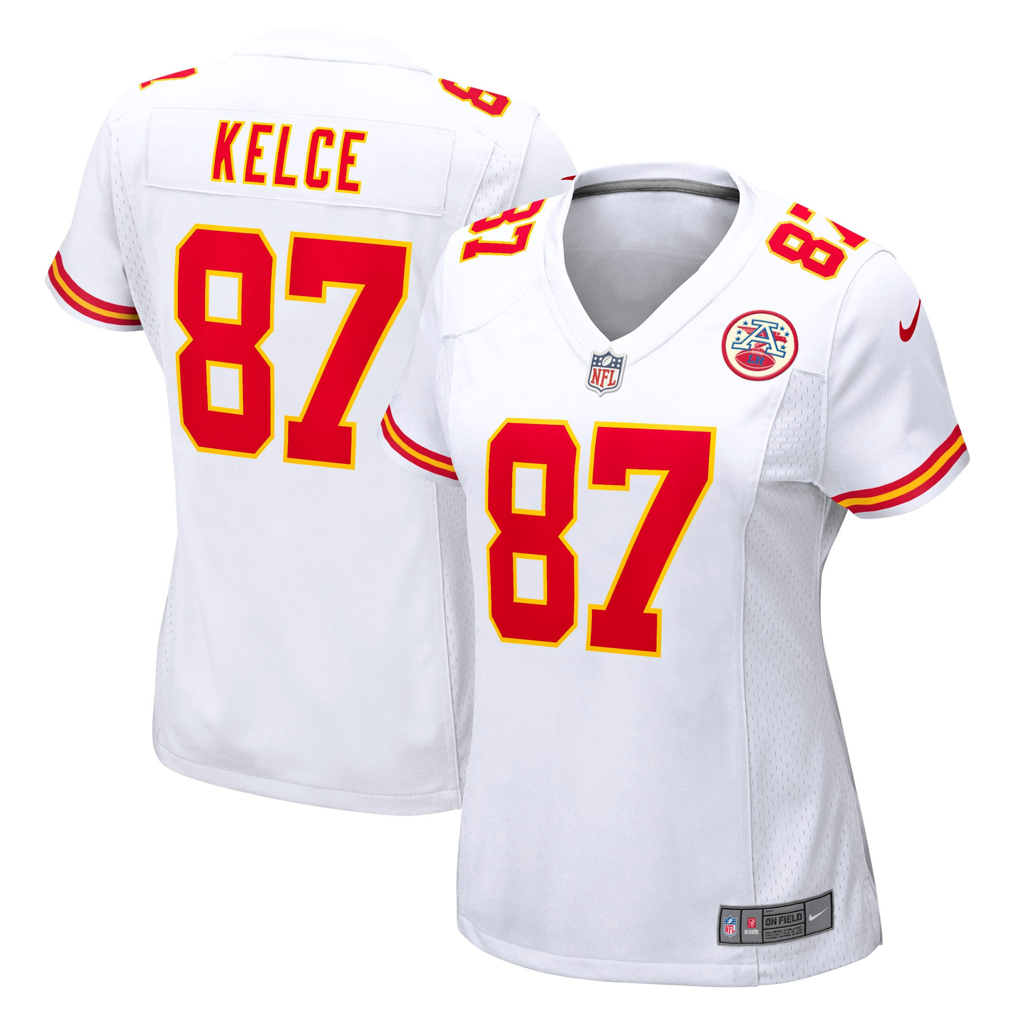 Travis Kelce Kansas City Chiefs Womens Game Jersey - White Nfl