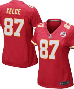 Travis Kelce Kansas City Chiefs Womens Game Player Jersey - Red Nfl