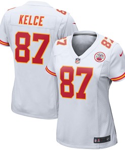 Travis Kelce Kansas City Chiefs Womens Player Game Jersey - White Nfl