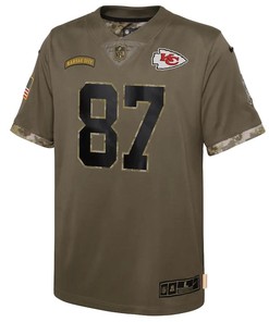 Travis Kelce Kansas City Chiefs Youth 2022 Salute To Service Player Limited Jersey