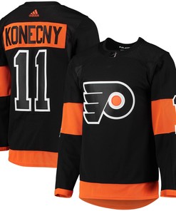 Travis Konecny Philadelphia Flyers Adidas Alternate Primegreen Authentic Pro Player Jersey - Black Nhl