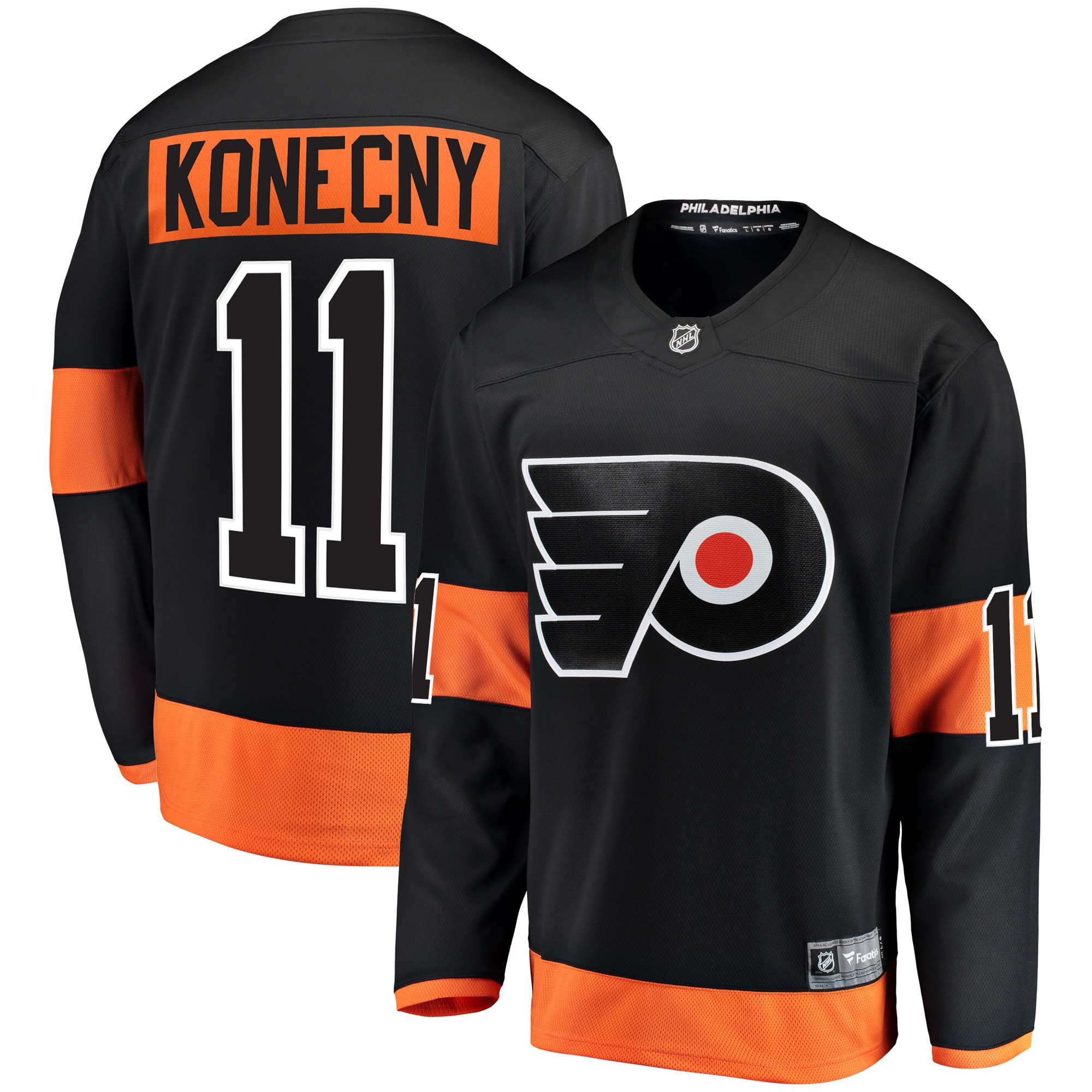 Travis Konecny Philadelphia Flyers Fanatics Branded Alternate Breakaway Player Jersey - Black Nhl
