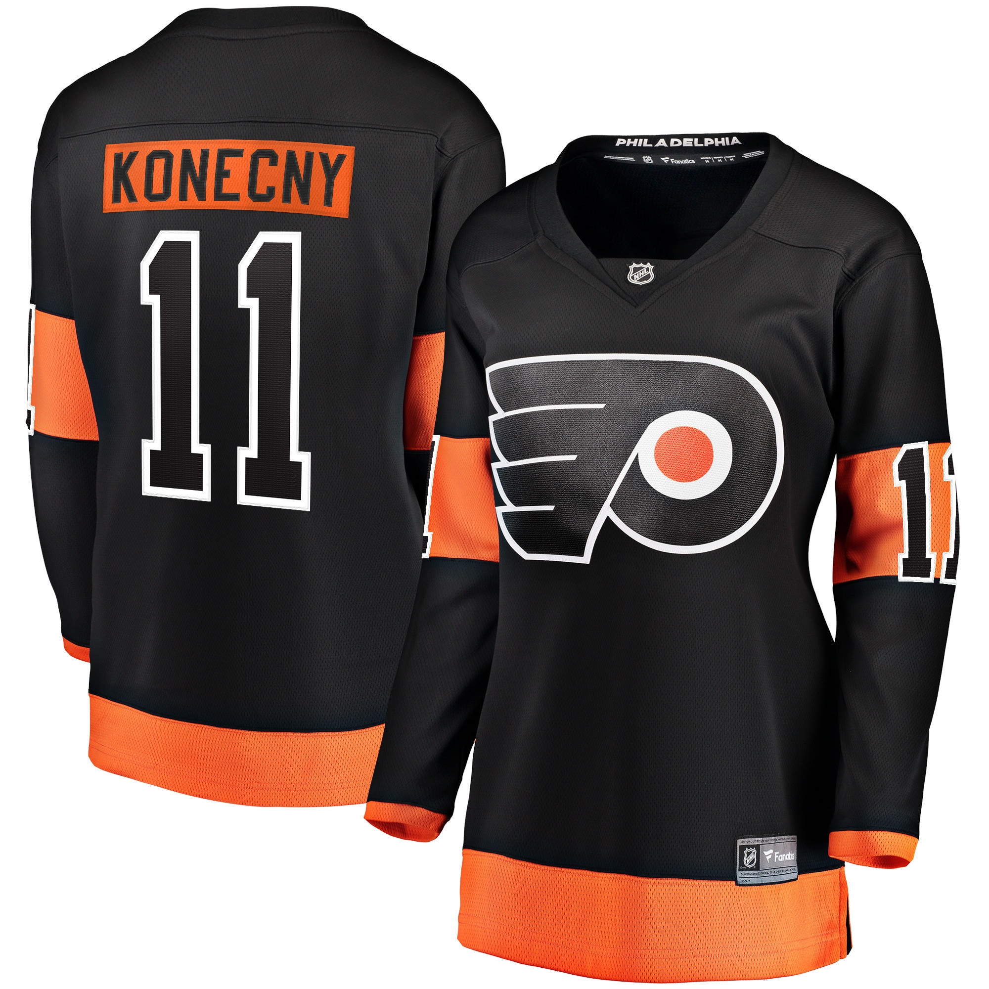 Travis Konecny Philadelphia Flyers Fanatics Branded Womens Alternate Premier Breakaway Jersey - Black Nhl