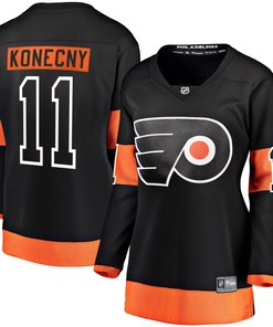 Travis Konecny Philadelphia Flyers Fanatics Branded Womens Alternate Premier Breakaway Jersey - Black Nhl