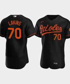 Travis Lakins 70 Baltimore Orioles Black Alternate Jersey