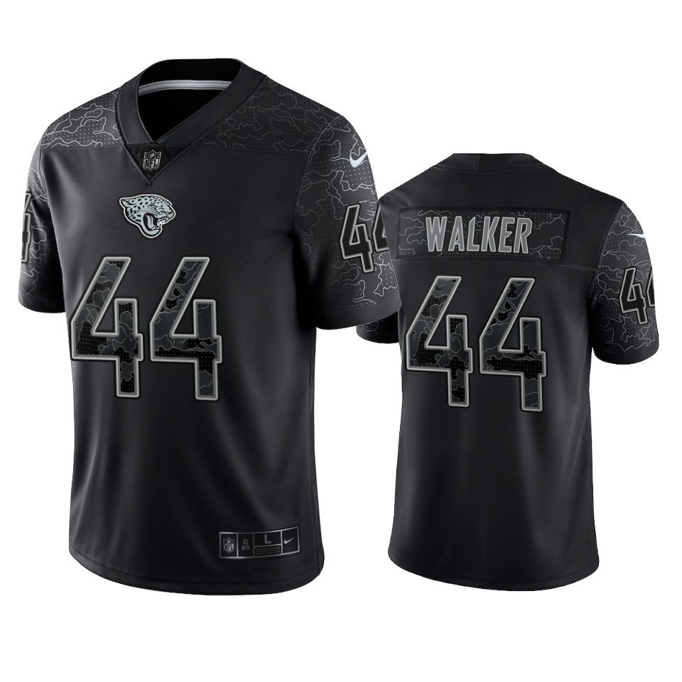 Travon Walker 44 Jacksonville Jaguars Black Reflective Limited Jersey Men Bluefink