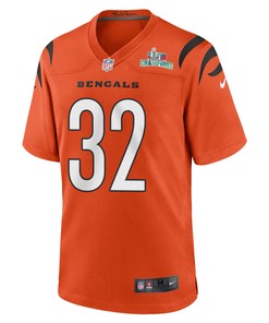 Trayveon Williams 32 Cincinnati Bengals Super Bowl LVII Champions Men Alternate Game Jersey - Orange
