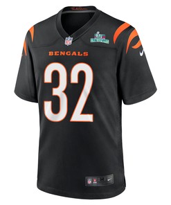 Trayveon Williams 32 Cincinnati Bengals Super Bowl LVII Champions Men Game Jersey - Black