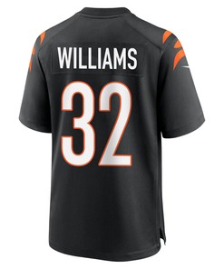 Trayveon Williams 32 Cincinnati Bengals Super Bowl LVII Champions Men Game Jersey - Black