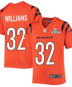 Trayveon Williams 32 Cincinnati Bengals Super Bowl LVII Champions Youth Alternate Game Jersey - Black