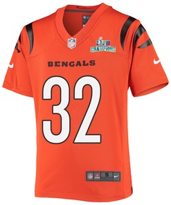 Trayveon Williams 32 Cincinnati Bengals Super Bowl LVII Champions Youth Alternate Game Jersey - Black