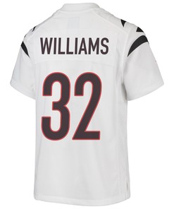 Trayveon Williams 32 Cincinnati Bengals Super Bowl LVII Champions Youth Game Jersey - White