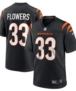 Tre Flowers 33 Cincinnati Bengals Game Jersey - Black