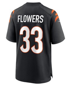 Tre Flowers 33 Cincinnati Bengals Game Jersey - Black