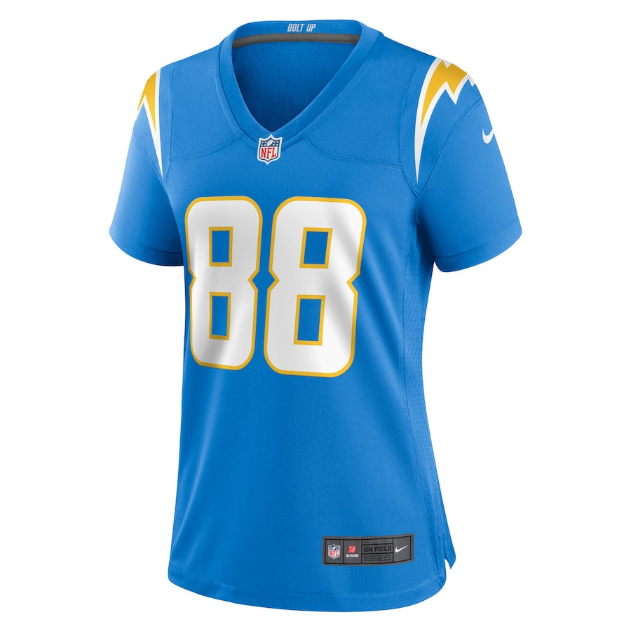 Tre McKitty 88 Los Angeles Chargers Women's Game Jersey - Powder Blue