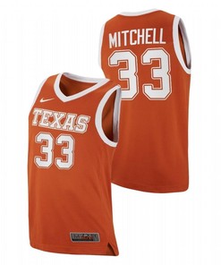 Tre Mitchell 33 Texas Longhorns College Basketball 2023 Top Transfers Men Jersey - Orange