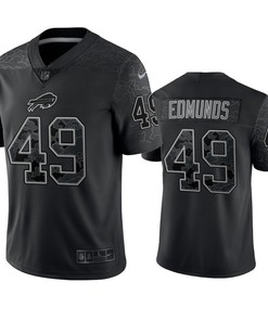 Tremaine Edmunds 49 Buffalo Bills Black Reflective Limited Jersey - Men