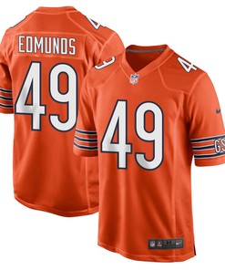 Tremaine Edmunds 49 Chicago Bears Men Alternate Game Jersey - Orange