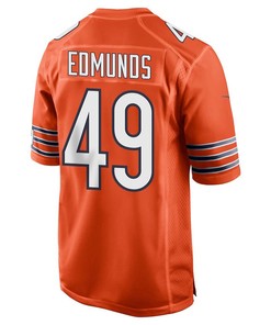 Tremaine Edmunds 49 Chicago Bears Men Alternate Game Jersey - Orange