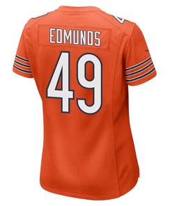 Tremaine Edmunds 49 Chicago Bears Women Alternate Game Jersey - Orange