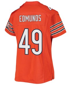 Tremaine Edmunds 49 Chicago Bears Youth Alternate Game Jersey - Orange