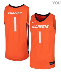 Trent Frazier 1 Illinois Fighting Illini Elite Basketball Youth Jersey - Orange