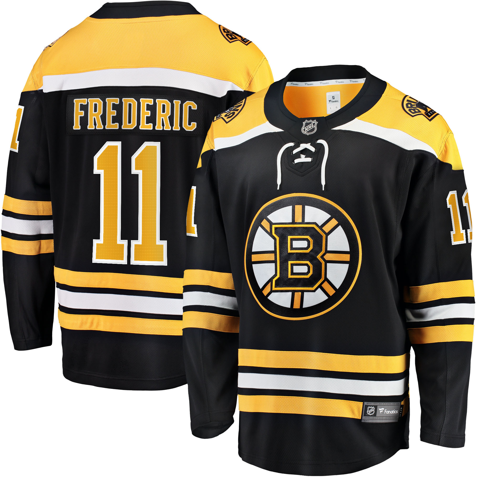 Trent Frederic Boston Bruins Fanatics Branded Home Breakaway Player Jersey - Black Nhl
