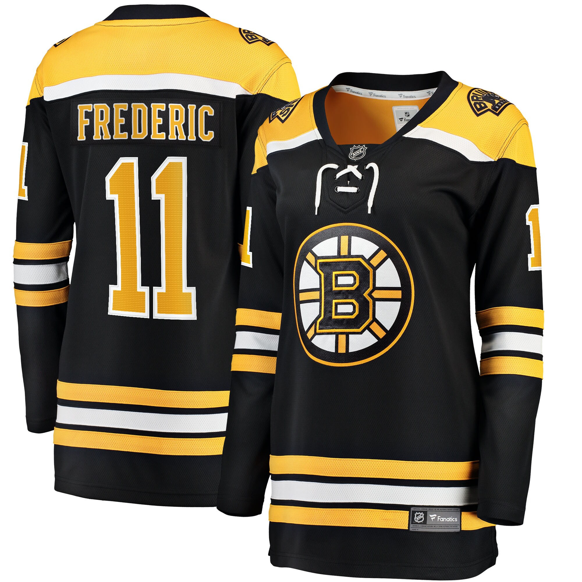 Trent Frederic Boston Bruins Fanatics Branded Womens Home Breakaway Player Jersey - Black Nhl