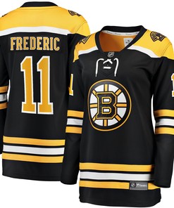 Trent Frederic Boston Bruins Fanatics Branded Womens Home Breakaway Player Jersey - Black Nhl