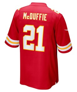 Trent McDuffie 21 Kansas City Chiefs Game Player Jersey - Red