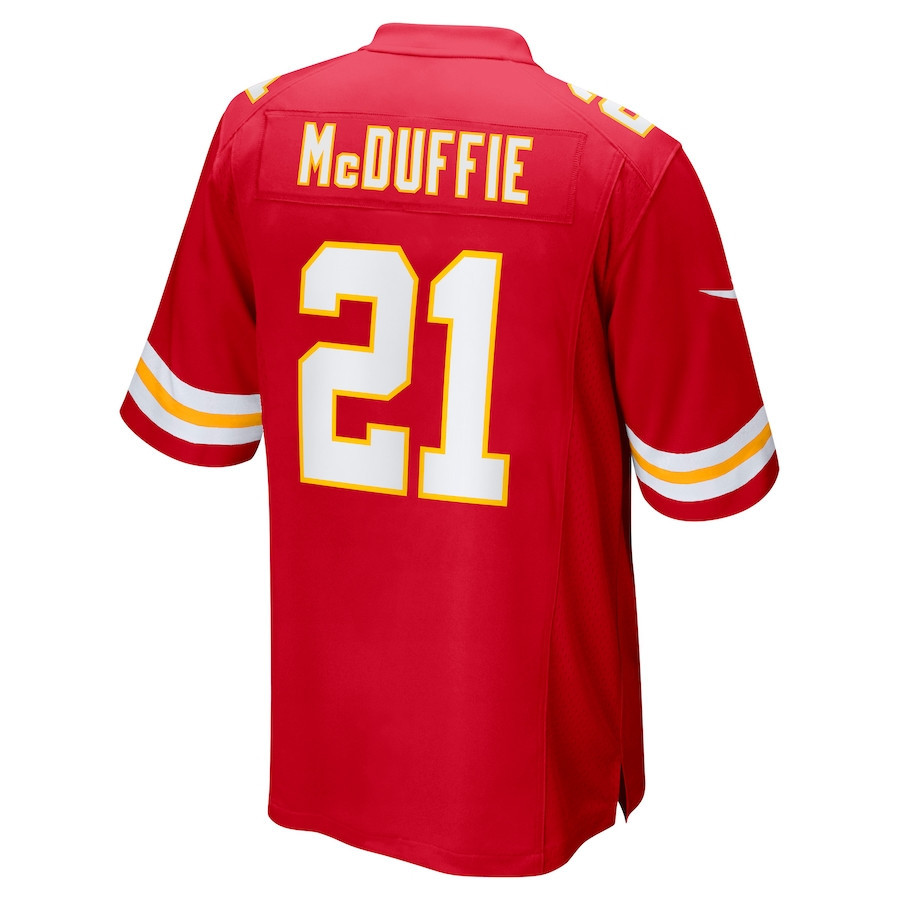 Trent McDuffie 21 Kansas City Chiefs Game Player Jersey - Red